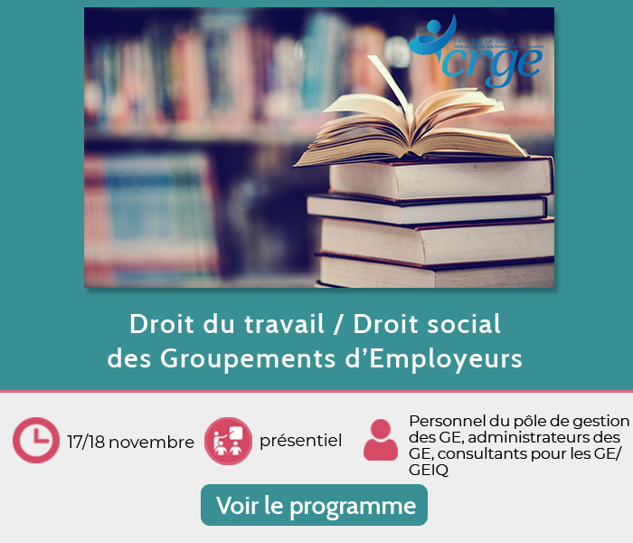 Formation programme droit du travail droit social des groupements d'employeurs